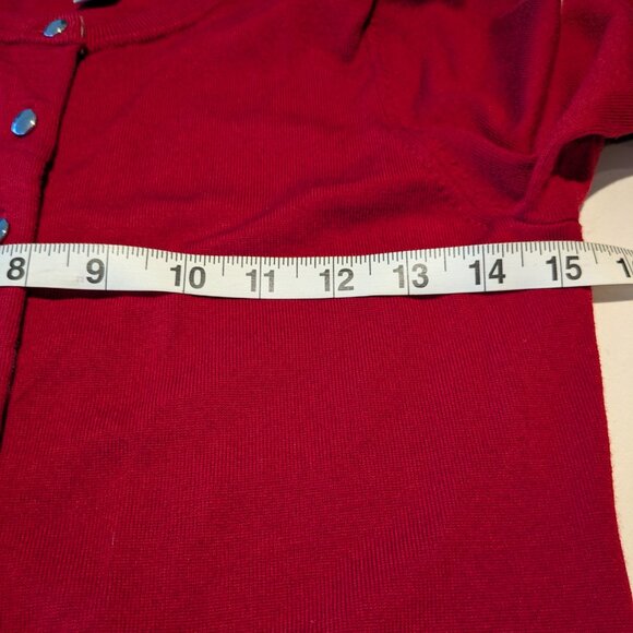 Banana Republic Merino Wool Cardigan - Cherry Red - XS - Picture 2 of 6